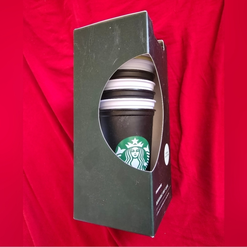Starbucks X6 Black and White Tumbler Set Reusable Hot Cups